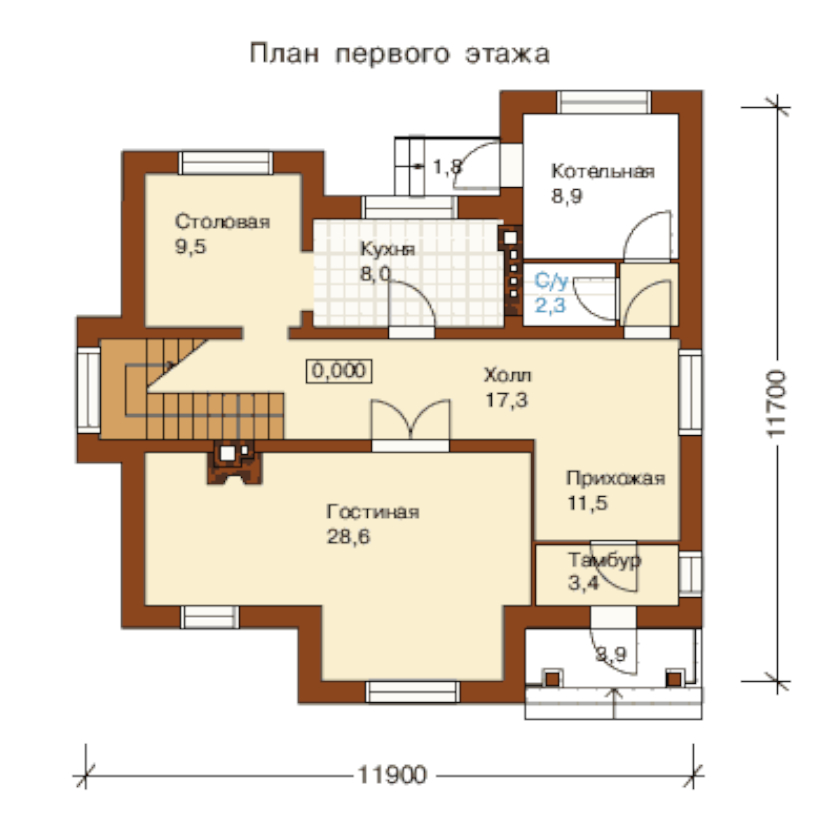 План 1 этажа